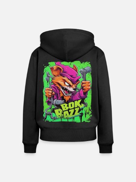 GRAFITTI ART! - Frauen Premium Bio Zip Hoodie - Schwarz