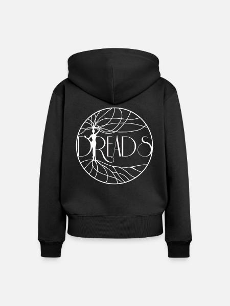 Dreads mit Lebensbaum - Frauen Premium Bio Zip Hoodie - Schwarz