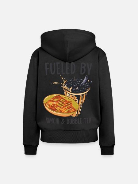 Kimchi - Frauen Premium Bio Zip Hoodie - Schwarz