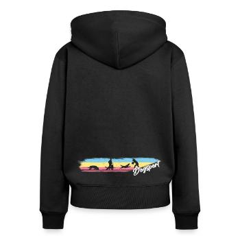 IGP dog sport motif - Women's Premium Organic Zip Hoodie - black - Back - Julia (174cm)