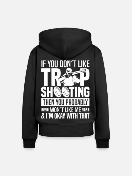 Trapschießen - Frauen Premium Bio Zip Hoodie - Schwarz