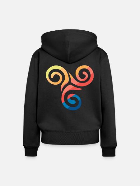 Keltisches symbol - Frauen Premium Bio Zip Hoodie - Schwarz