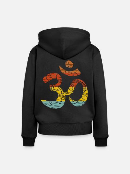 Savasana om mantra - Frauen Premium Bio Zip Hoodie - Schwarz