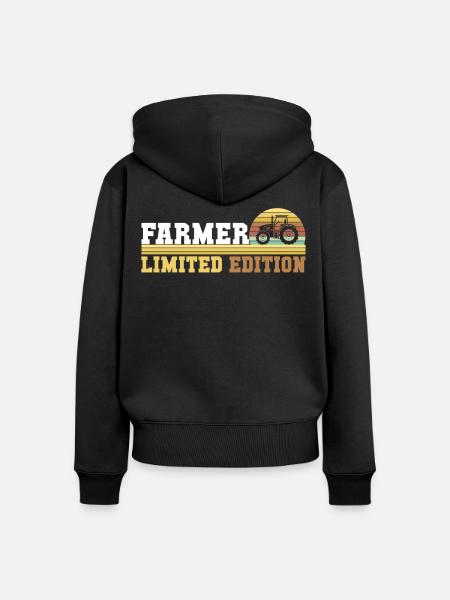 Traktor Traktorfahrer - Frauen Premium Bio Zip Hoodie - Schwarz