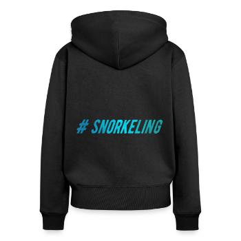 Schnorcheln Tauchsport Tauchen Taucher Geschenk - Frauen Premium Bio Zip Hoodie - Schwarz - Hinten - Julia (174cm)