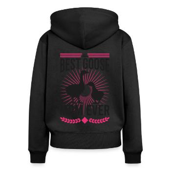 Best Goose Mom Ever Goose Goose Goose Breeder - Women's Premium Organic Zip Hoodie - black - Back - Julia (174cm)