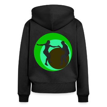 Boogie Woogie Dance Retro Dancers - Women's Premium Organic Zip Hoodie - black - Back - Julia (174cm)