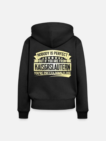 Kaiserslautern perfekter Kaiserslauterer - Frauen Premium Bio Zip Hoodie - Schwarz