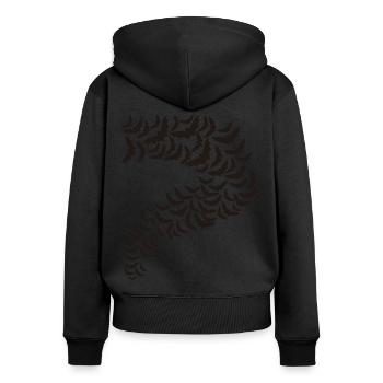 Chauves-souris Happy Halloween Horreur Drakula Horreur - Sweat à capuche zippé Premium bio Femme - noir - Dos - Julia (174cm)