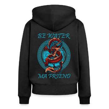 Wing Chun Wing Hard Kung Fu Martial Arts Combat Sp - Women's Premium Organic Zip Hoodie - black - Back - Julia (174cm)