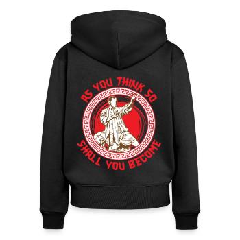 Wing Chun Wing Hard Kung Fu Martial Arts Combat Sp - Women's Premium Organic Zip Hoodie - black - Back - Julia (174cm)
