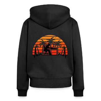 Informatiker Herzschlag Programmierer Computer - Frauen Premium Bio Zip Hoodie - Schwarz - Hinten - Julia (174cm)