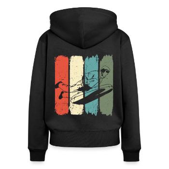 Airboarding Air Cushion Sled Airboard Winterspo - Women's Premium Organic Zip Hoodie - black - Back - Julia (174cm)