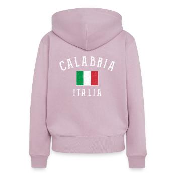 Calabria, italy italian - Frauen Premium Bio Zip Hoodie - Altrosa - Hinten - Julia (174cm)