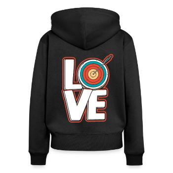 Archer Archery Archery Gift - Women's Premium Organic Zip Hoodie - black - Back - Julia (174cm)