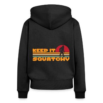 Bigfoot Sasquatch Yeti - Women's Premium Organic Zip Hoodie - black - Back - Julia (174cm)