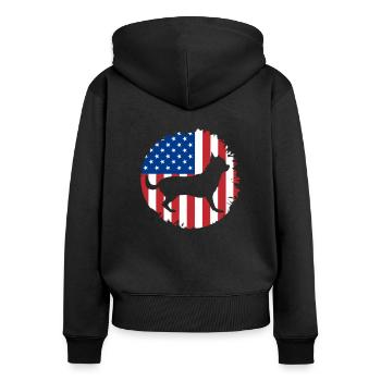 Chihuahua Hund Chihuahua Welpe Chiwawa Geschenk - Frauen Premium Bio Zip Hoodie - Schwarz - Hinten - Julia (174cm)