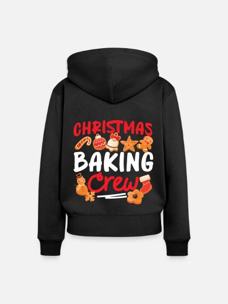 Bake Baking Gingerbread Man - Frauen Premium Bio Zip Hoodie - Schwarz