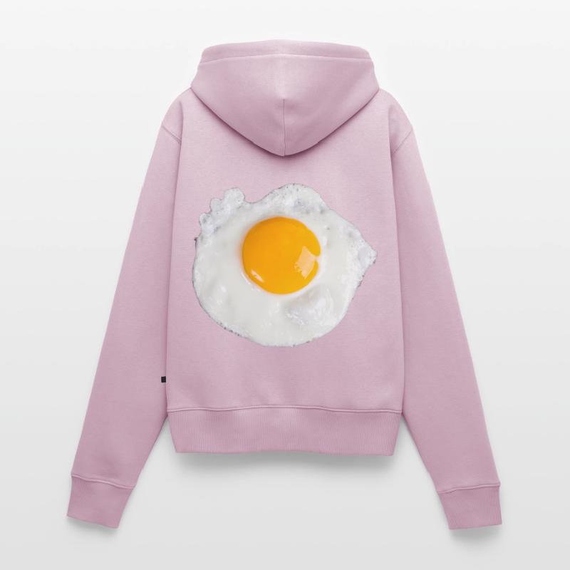 Egg Fried Egg Scrambled Eggs Breakfast Egg for Toast Women's Premium Organic Zip Hoodie