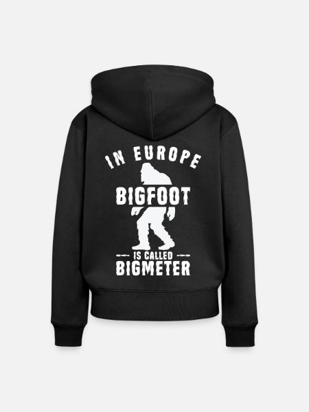 Bigfoot Sasquatch Yeti - Frauen Premium Bio Zip Hoodie - Schwarz