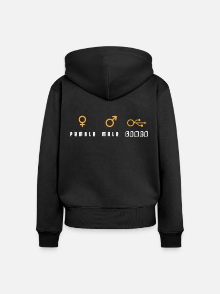 Retro-spiel Videospieler Gamepad Videospiele - Frauen Premium Bio Zip Hoodie - Schwarz