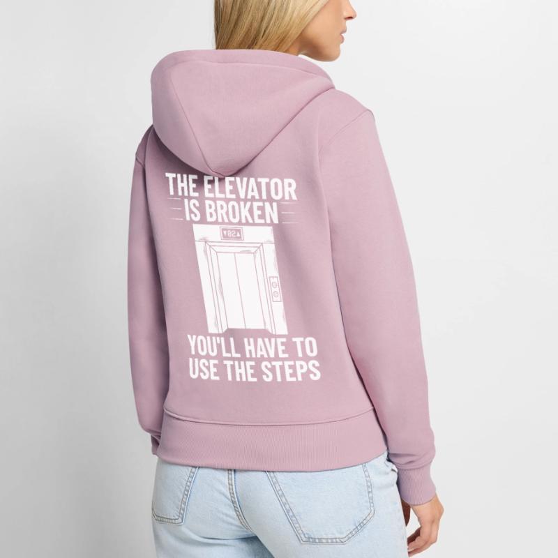 Elevator Elevator System Technician Elevator Lift Women's Premium Organic Zip Hoodie