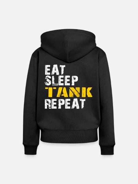 Tank - Frauen Premium Bio Zip Hoodie - Schwarz