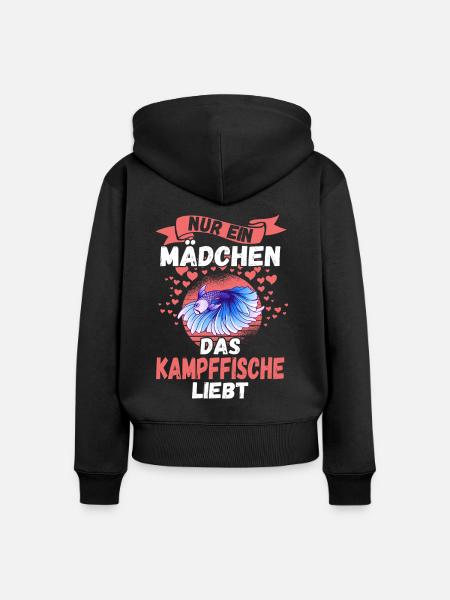Fische Aquarium Kampffisch - Frauen Premium Bio Zip Hoodie - Schwarz
