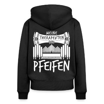 Orgel Orgelbauer Organist Orgelspieler - Frauen Premium Bio Zip Hoodie - Schwarz - Hinten - Julia (174cm)