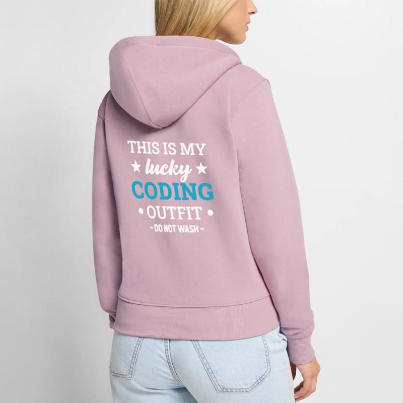 Coding Programmieren Informatiker Frauen Premium Bio Zip Hoodie