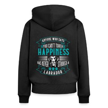 Labrador - Women's Premium Organic Zip Hoodie - black - Back - Julia (174cm)
