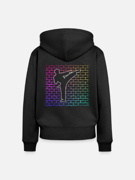 Kampfsport Kampfsportler - Frauen Premium Bio Zip Hoodie - Schwarz