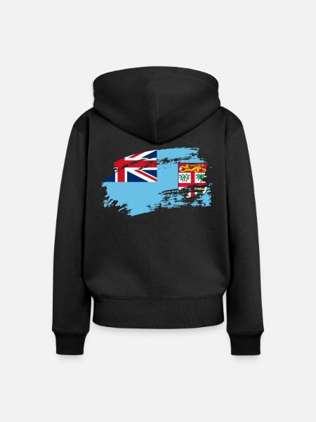 fiji fiji - Frauen Premium Bio Zip Hoodie - Schwarz