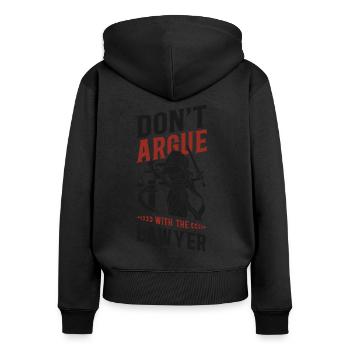 Young Lawyer Attorney Law Don'T - Frauen Premium Bio Zip Hoodie - Schwarz - Hinten - Julia (174cm)