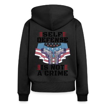 Gun Rights Gun Lover 2. Änderung Waffenbesitzer - Frauen Premium Bio Zip Hoodie - Schwarz - Hinten - Julia (174cm)