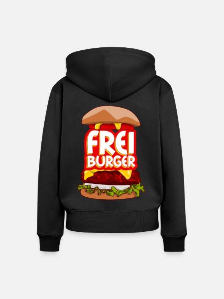 Freiburg Burger Freiburger - Frauen Premium Bio Zip Hoodie - Schwarz
