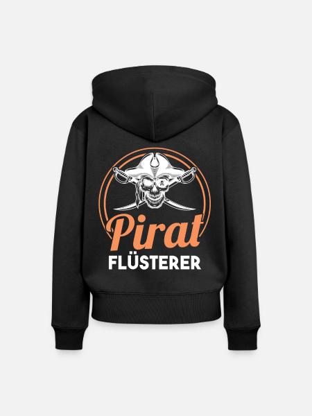 Pirat Flüsterer Piraten - Frauen Premium Bio Zip Hoodie - Schwarz