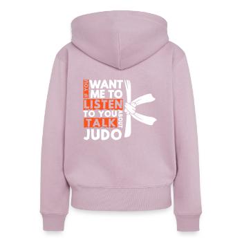 Judo Judoka Judokämpfer Kampfkunst Geschenk - Frauen Premium Bio Zip Hoodie - Altrosa - Hinten - Julia (174cm)