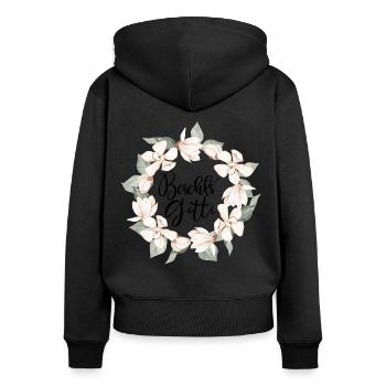 Beschts Gotti Schweiz Patentante fragen Patin - Frauen Premium Bio Zip Hoodie - Schwarz - Hinten - Julia (174cm)