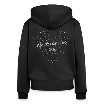 Kinderärztin Pädiatrie Chirurgie - Frauen Premium Bio Zip Hoodie - Schwarz - Hinten - Julia (174cm)