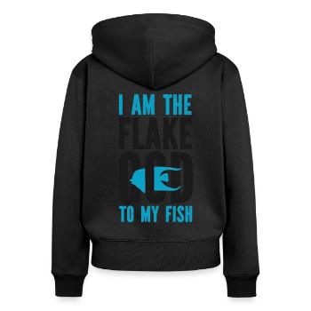 Saltwater Aquarium I Am The Flake - Women's Premium Organic Zip Hoodie - black - Back - Julia (174cm)
