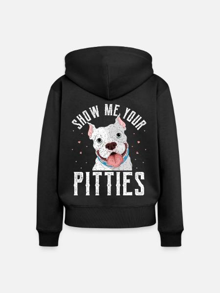 Pitbull - Frauen Premium Bio Zip Hoodie - Schwarz