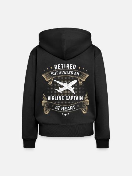 Pilot - Frauen Premium Bio Zip Hoodie - Schwarz