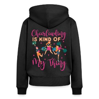 Cheer Cheerleading Cheerleading Is - Women's Premium Organic Zip Hoodie - black - Back - Julia (174cm)