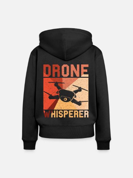 Drone - Frauen Premium Bio Zip Hoodie - Schwarz