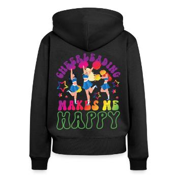 Cheer Cheerleading Cheerleading - Women's Premium Organic Zip Hoodie - black - Back - Julia (174cm)