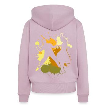 Boogie Woogie Tänzer Tanzen Swing - Frauen Premium Bio Zip Hoodie - Altrosa - Hinten - Julia (174cm)