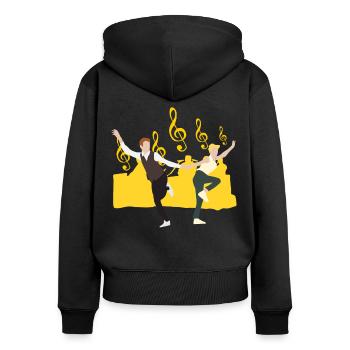 Boogie Woogie Dancer Fun Swing - Women's Premium Organic Zip Hoodie - black - Back - Julia (174cm)