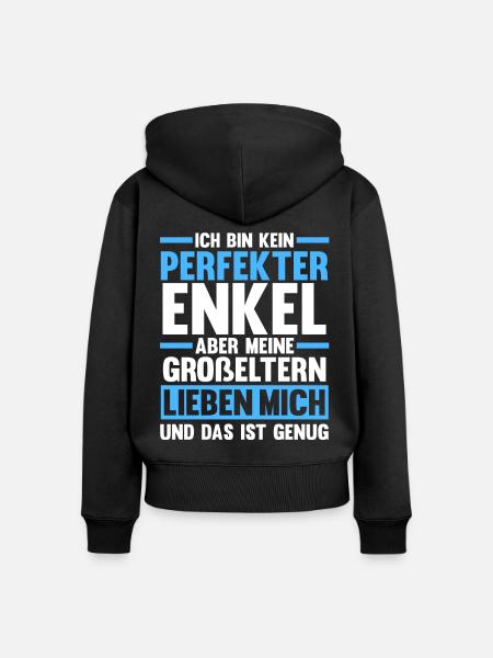 Enkel - Frauen Premium Bio Zip Hoodie - Schwarz