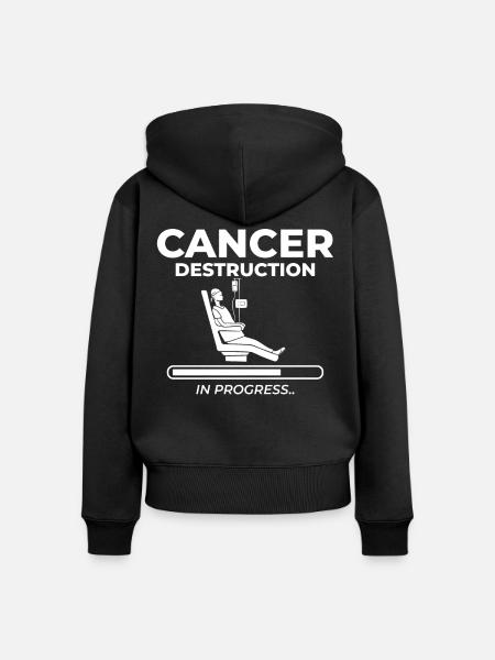 Chemotherapie Chemo Krebs Therapie - Frauen Premium Bio Zip Hoodie - Schwarz